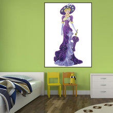 Load image into Gallery viewer, Diamond Painting - Full Special Shaped - Dress Lady Purple (30*60cm)