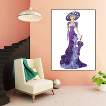 Load image into Gallery viewer, Diamond Painting - Full Special Shaped - Dress Lady Purple (30*60cm)