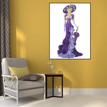 Load image into Gallery viewer, Diamond Painting - Full Special Shaped - Dress Lady Purple (30*60cm)