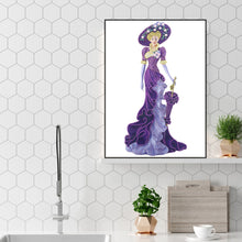 Load image into Gallery viewer, Diamond Painting - Full Special Shaped - Dress Lady Purple (30*60cm)
