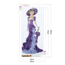 Load image into Gallery viewer, Diamond Painting - Full Special Shaped - Dress Lady Purple (30*60cm)