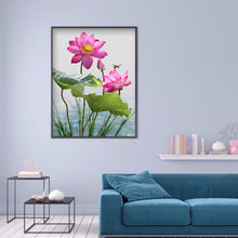 Load image into Gallery viewer, Dragonfly Lotus 30*40cm(canvas) full round drill diamond painting