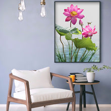 Load image into Gallery viewer, Dragonfly Lotus 30*40cm(canvas) full round drill diamond painting