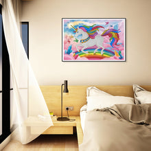 Load image into Gallery viewer, Diamond Painting - Partial Special Shaped - Rainbow unicorn (27*20cm)