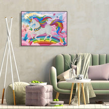 Load image into Gallery viewer, Diamond Painting - Partial Special Shaped - Rainbow unicorn (27*20cm)