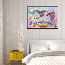 Load image into Gallery viewer, Diamond Painting - Partial Special Shaped - Rainbow unicorn (27*20cm)