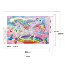 Load image into Gallery viewer, Diamond Painting - Partial Special Shaped - Rainbow unicorn (27*20cm)