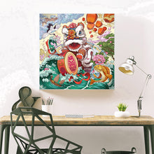 Load image into Gallery viewer, Lion Dance 30*30cm(canvas) full round drill diamond painting