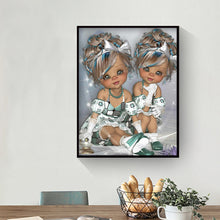 Load image into Gallery viewer, Unique Girl 30*40cm(canvas) full round drill diamond painting