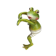 Load image into Gallery viewer, 4pcs Hanging Cartoon Climbing Frog Statues 3D Resin Animal Figurine Craft