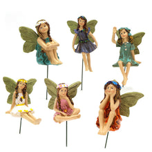Load image into Gallery viewer, Mini Fairy Figurines Elf Set Resin Miniatures Garden Landscape Decoration