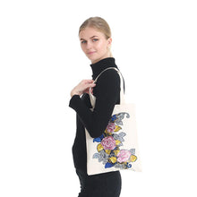 Load image into Gallery viewer, Diy Diamond Painting Handbag Reusable Shoulder Shopping Tote (Bb007 Flower)