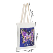 Load image into Gallery viewer, Diy Diamond Painting Handbag Shopping Storage Tote (Bb001 Purple Butterfly)