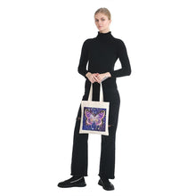 Load image into Gallery viewer, Diy Diamond Painting Handbag Shopping Storage Tote (Bb001 Purple Butterfly)