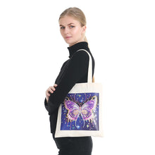 Load image into Gallery viewer, Diy Diamond Painting Handbag Shopping Storage Tote (Bb001 Purple Butterfly)