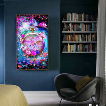 Load image into Gallery viewer, Diamond Painting - Full Round - Clock and flowers (40*80CM)