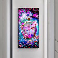 Load image into Gallery viewer, Diamond Painting - Full Round - Clock and flowers (40*80CM)