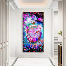 Load image into Gallery viewer, Diamond Painting - Full Round - Clock and flowers (40*80CM)