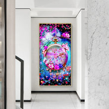 Load image into Gallery viewer, Diamond Painting - Full Round - Clock and flowers (40*80CM)