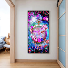 Load image into Gallery viewer, Diamond Painting - Full Round - Clock and flowers (40*80CM)