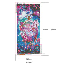 Load image into Gallery viewer, Diamond Painting - Full Round - Clock and flowers (40*80CM)