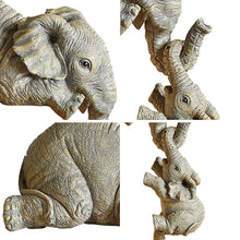 Load image into Gallery viewer, 3-piece Elephant Mothers Hanging 2-Babies Figurine Resin Craft Ornaments