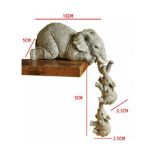 Load image into Gallery viewer, 3-piece Elephant Mothers Hanging 2-Babies Figurine Resin Craft Ornaments