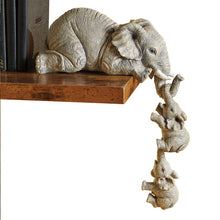 Load image into Gallery viewer, 3-piece Elephant Mothers Hanging 2-Babies Figurine Resin Craft Ornaments