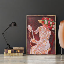 Load image into Gallery viewer, Diamond Painting - Partial Special Shaped - hat lady (30*40cm)