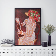 Load image into Gallery viewer, Diamond Painting - Partial Special Shaped - hat lady (30*40cm)