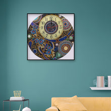 Load image into Gallery viewer, DIY Part Special Shaped Rhinestone Clock 5D Painting Kit Mandala