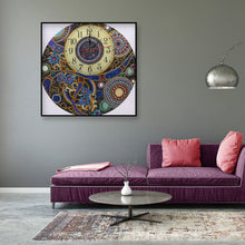 Load image into Gallery viewer, DIY Part Special Shaped Rhinestone Clock 5D Painting Kit Mandala