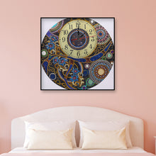 Load image into Gallery viewer, DIY Part Special Shaped Rhinestone Clock 5D Painting Kit Mandala