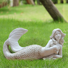 Load image into Gallery viewer, Resin Mermaid Figurine Statue Room Garden Office Master Gift Yard Decor