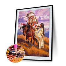 Load image into Gallery viewer, Diamond Painting - Full Round - Indians (30*40CM)