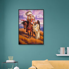 Load image into Gallery viewer, Diamond Painting - Full Round - Indians (30*40CM)