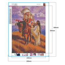 Load image into Gallery viewer, Diamond Painting - Full Round - Indians (30*40CM)