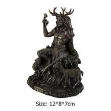 Load image into Gallery viewer, Resin Cernunnos Horned Animal God Statue Figurine Garden Home God Sculpture