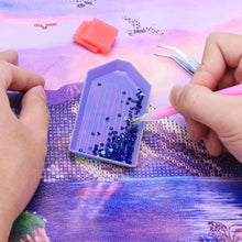 Load image into Gallery viewer, Diamond Painting Bead Sorting Tray Stackable Rhinestone Plate (1pc Purple)