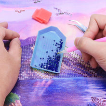 Load image into Gallery viewer, Diamond Painting Bead Sorting Tray Stackable Rhinestone Plate (1pc Blue1)