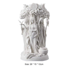 Load image into Gallery viewer, Celtic Dandu Triple Goddess Figurine Hope Honor Harvest Resin Greek Statue