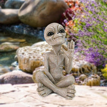 Load image into Gallery viewer, Resin Outer Space Alien Statue Outdoor Garden Figurine Alien Martians Decor