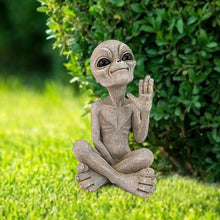 Load image into Gallery viewer, Resin Outer Space Alien Statue Outdoor Garden Figurine Alien Martians Decor
