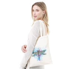Load image into Gallery viewer, DIY Dragonfly Diamond Painting Shopping Tote Bag Mosaic Kit Drawing (BB026)