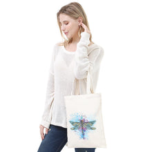 Load image into Gallery viewer, DIY Dragonfly Diamond Painting Shopping Tote Bag Mosaic Kit Drawing (BB026)