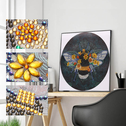 Diamond Painting - Partial Special Shaped - Bee (30*30cm)