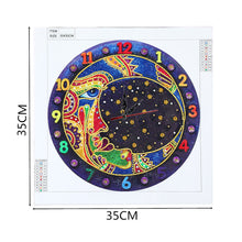 Load image into Gallery viewer, DIY Part Special Shaped Diamond Clock 5D Mosaic Painting Kit (Moon DZ611)