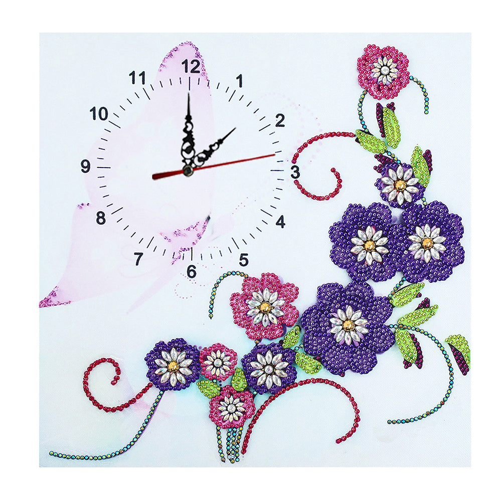 DIY Part Special Shaped Diamond Clock 5D Mosaic Painting Kit (Ivy DZ613)