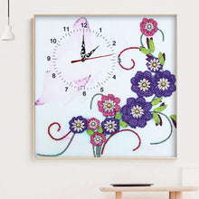 Load image into Gallery viewer, DIY Part Special Shaped Diamond Clock 5D Mosaic Painting Kit (Ivy DZ613)