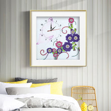 Load image into Gallery viewer, DIY Part Special Shaped Diamond Clock 5D Mosaic Painting Kit (Ivy DZ613)